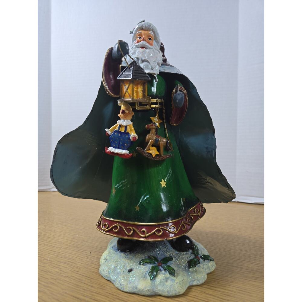 Holiday Elegance MSI Irving Enamel Brass Christmas Santa Claus Painted